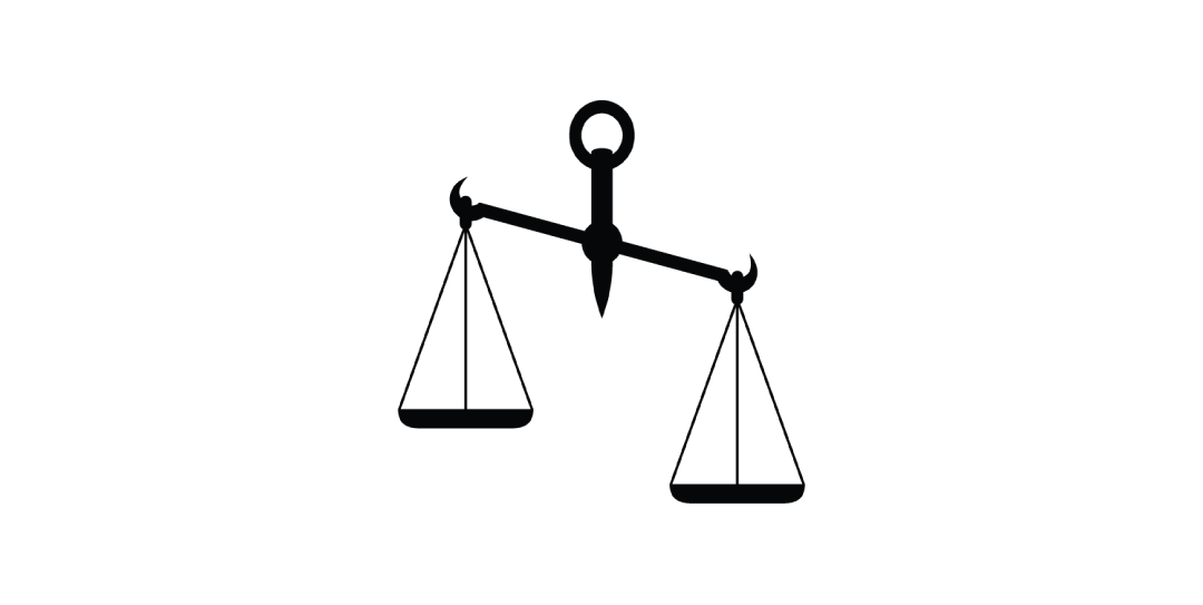 Black and white illustration of a scale